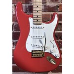 Pre Loved Fender Limited Edition Player Stratocaster Fiesta Red Gold Hardware Inc Hard Case