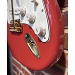 Pre Loved Fender Limited Edition Player Stratocaster Fiesta Red Gold Hardware Inc Hard Case