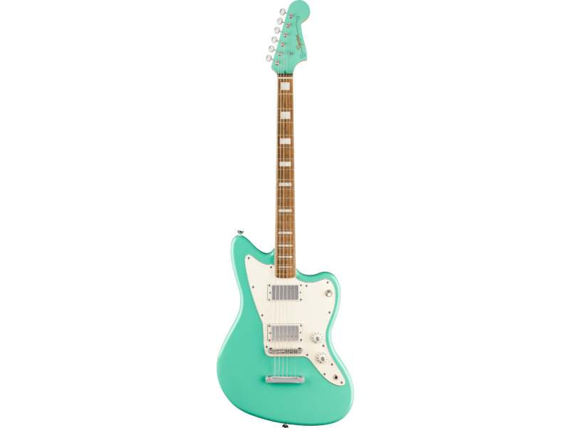 Squier Paranormal Baritone Jazzmaster HH, Laurel Fingerboard, Parchment Pickguard, Sea Foam Green