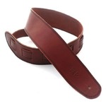 DSL Leather Strap 2.5" Maroon with Brown Stitching