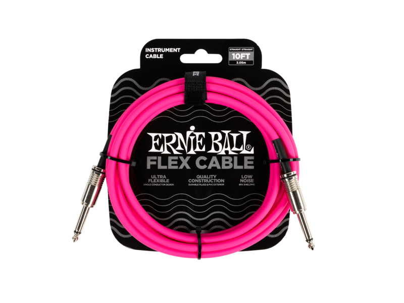 Ernie Ball Flex Cable Straight 10ft/3.05m Pink