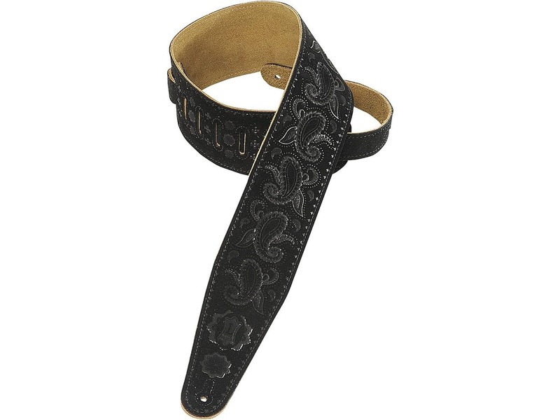 Levys PMS44T03-BLK Embossed Suede Strap Black