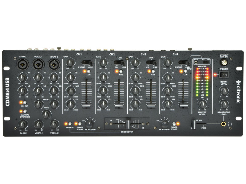 Citronic CDM8:4USB 4 Channel 19" DJ Mixer