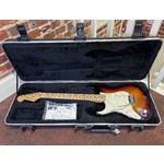 Pre Loved Fender American Deluxe Stratocaster Left Handed Sunburst Inc Hard Case