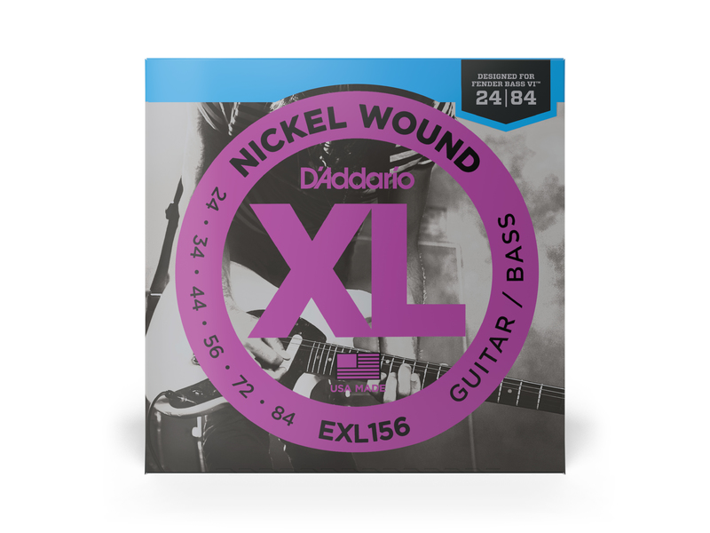 D'Addario 24-84 Fender Bass VI, XL Nickel Electric Guitar Strings