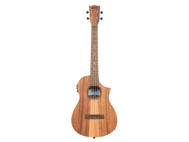Kala Teak Tri-Top Baritone Ukulele with Cutaway EQ & Bag