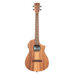 Kala Teak Tri-Top Baritone Ukulele with Cutaway EQ & Bag