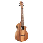 Kala Teak Tri-Top Baritone Ukulele with Cutaway EQ & Bag