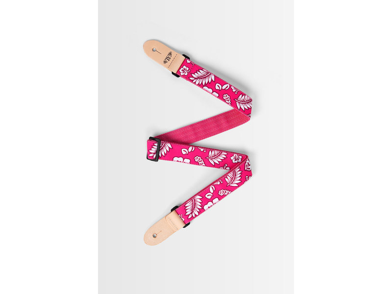 Kala Hibiscus Print Ukulele Strap - Pink