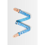 Kala Hibiscus Print Ukulele Strap- Blue
