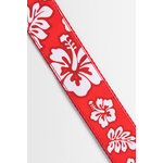 Kala Hibiscus Print Ukulele Strap - Red