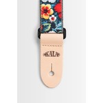 Kala Vintage Hibiscus Print Ukulele Strap - Black