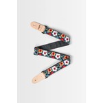 Kala Vintage Hibiscus Print Ukulele Strap - Black