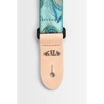 Kala Peacock Print Ukulele Strap - Green