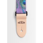 Kala Peacock Print Ukulele Strap - Purple