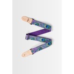 Kala Peacock Print Ukulele Strap - Purple