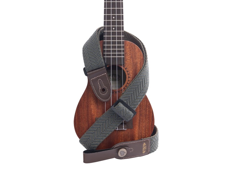 Kala Herringbone Ukulele Strap - Olive