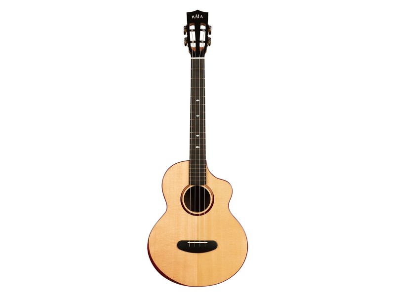 Kala Contour Series KA-CT-SSRW-BG-C Solid Spruce Top/Rosewood Baritone Cutaway Ukulele with gig bag
