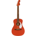 Fender Malibu Player, Walnut Fingerboard, White Pickguard, Fiesta Red